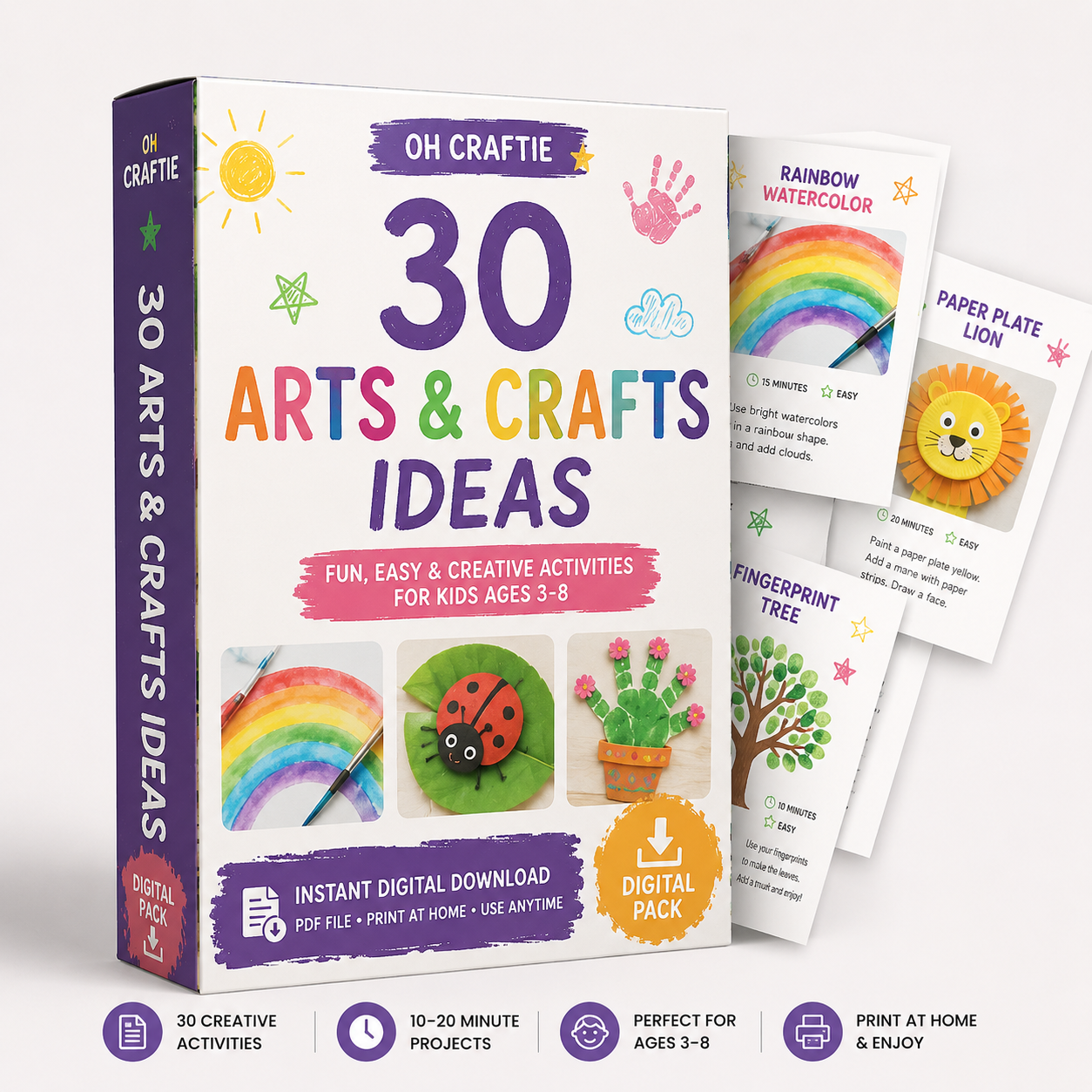 30 Arts & Crafts Ideas for Kids (Digital Download)
