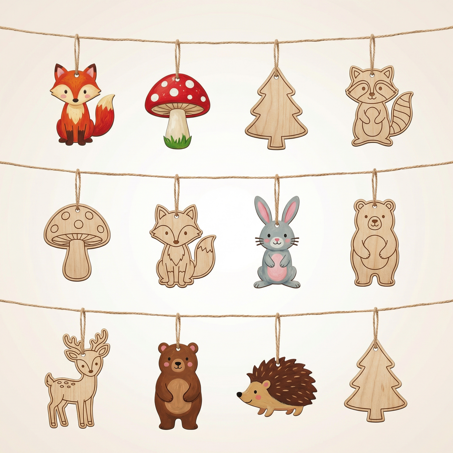 DIY Paint & Hang Animals (30 Pack)